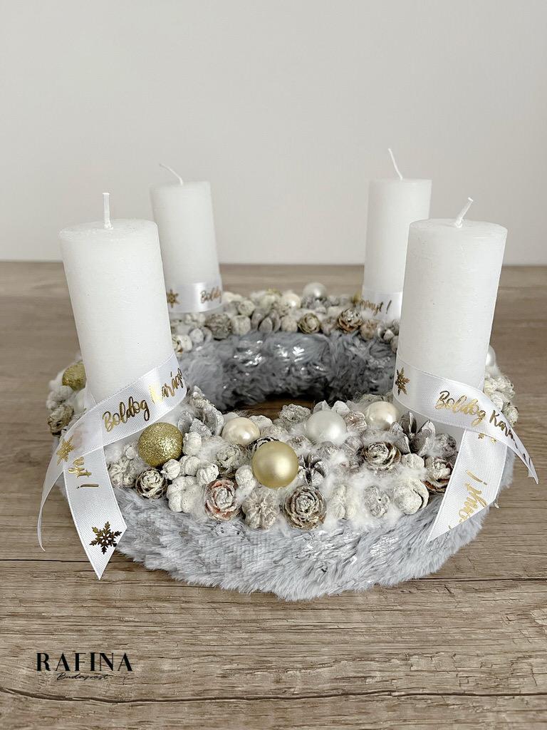 Arany-ezüst adventi koszorú 1