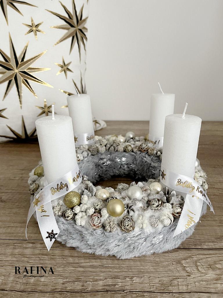 Arany-ezüst adventi koszorú 1